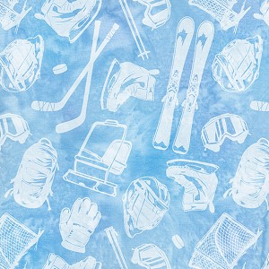 AMNSH 2025 SH187 510 Tossed Skating Blue Sky Island Batik 