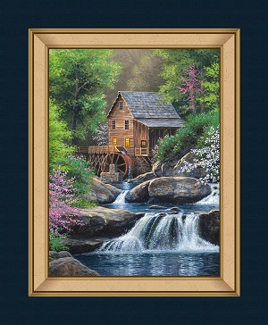 Spring Mill Artwork Panel 5697 PA P and B Textiles 