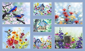 Song Birds 4320 Digital Panel P and B Textiles 