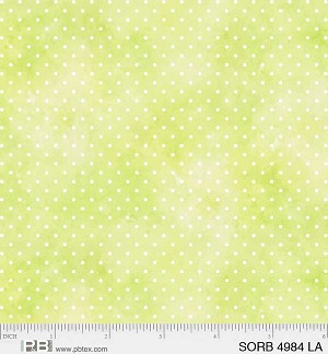 Sorbet Pin Dots 4984 LA Lime P and B Textiles 