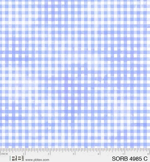 Sorbet Gingham 4985 C Med Blue P and B Textiles 