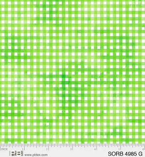 Sorbet Gingham 4985 G Green P and B Textiles 