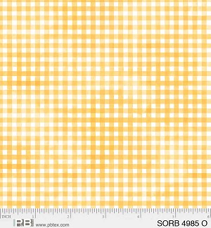 Sorbet Gingham 4895 O Peach P and B Textiles 