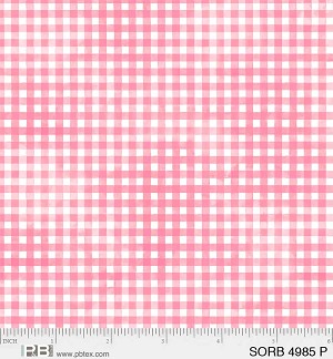 Sorbet Gingham 4985 P Pink P and B Textiles 