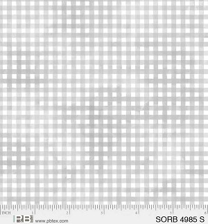 Sorbet Gingham 4985 S Grey P and B Textiles 