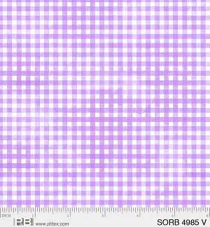 Sorbet Gingham 4985 V Lavender P and B Textiles 