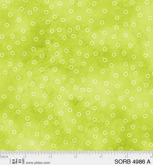 Sorbet Tossed Dots 4986 A Lime P and B Textiles 