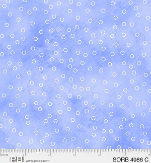Sorbet Tossed Dots 4986 C Med Blue P and B Textiles 