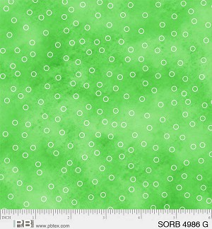 Sorbet Tossed Dots 4986 G Green P and B Textiles 