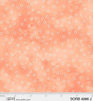 Sorbet Tossed Dots 4986 J Watermelon  P and B Textiles 