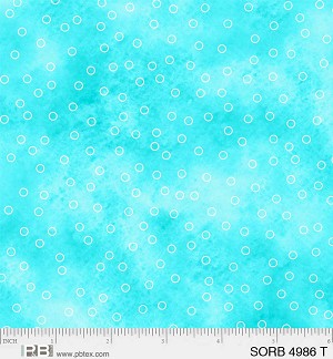 Sorbet Tossed Dots 4986 T Teal P and B Textiles 
