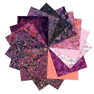 Hoffman Batik Fat Quarter Bundle Huckleberry 17 FQs 