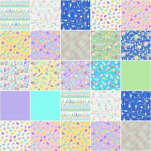 Spring Garden Gnomes 10 Inch Layer Cake Squares Kanvas 