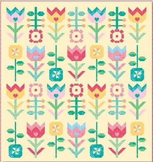 1895 Spring Sherbet Hand dyed Watercolor Batik Quilt Kit Hoffman 