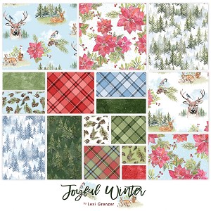 Joyful Winter Digital 10 Inch Layer Cake Squares Clothworks 