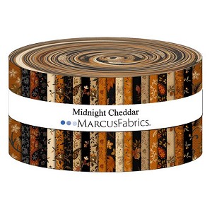 Midnight Cheddar Jelly Roll Strips Marcus Fabrics 