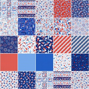 All American Gnomes 10 Inch Layer Cake Squares Kanvas 