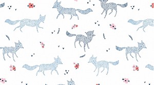 Pine Grove 699 White Dotted Foxes, Dear Stella 