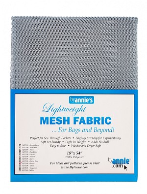 Lightweight Mesh Fabric Prepackaged 18 x 54 Pewter by Annie 