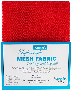 Lightweight Mesh Fabric Prepackaged 18 x 54 Red by Annie 