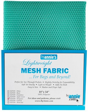 Lightweight Mesh Fabric Prepackaged 18 x 54 Turquoise by Annie 