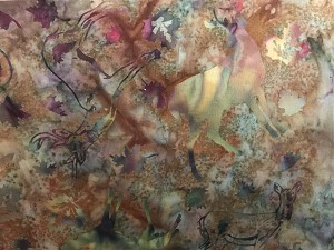 Hoffman Exclusive Bali Batik T2498 66 Autumn Scattered Deer 