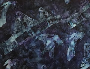 Hoffman Exclusive Bali Batik T2510 40 Iris Mackinac Bridge 