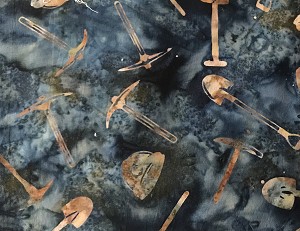 Hoffman Exclusive Bali Batik T2518 58 Earth Mining Tools 