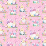Hoppy Easter Gnomies 564 55 Lavender Easter Gnomies Scenic Henry Glass 