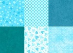 Playtime Flannel Basics Aqua Half Yard Bundle Maywood Studio 
