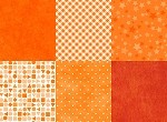 Playtime Flannel Basics Orange Half Yard Bundle Maywood Studio 