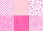 Playtime Flannel Basics Pink Half Yard Bundle Maywood Studio 