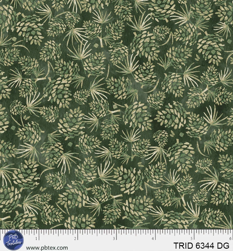 Trail Ridge 6344 DG Packed Pine Cones P and B Textiles 