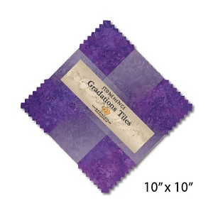 Stonehenge Gradations Tiles Amethyst Layer Cake , Northcott 