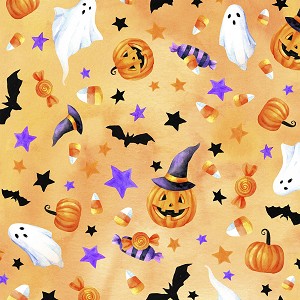 Boo U4980 192 Pumpkin Scattered Halloween Hoffman 