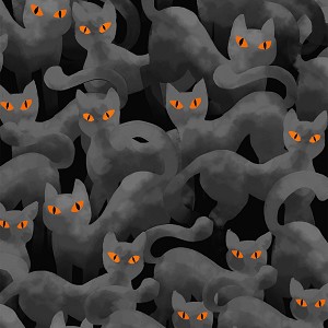 Boo U4982 604 Halloween Slinky Cats Hoffman 