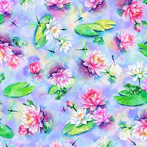 Wading with Water Lilies U5058 352 Digital Lily Hoffman 