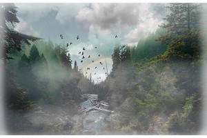 Call of the Wild U5064 181 Rainbow Stream Digital Panel Hoffman 