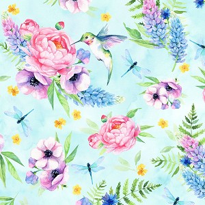 Celebrate the Seasons 2 U5130 591 June Hummingbirds Digital Print Hoffman 