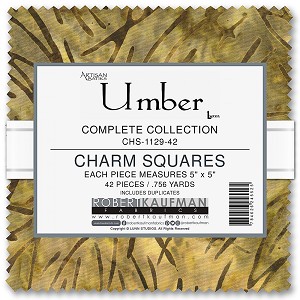 Umber Artisan Batik 5 Inch Charm Pack Robert Kaufman 