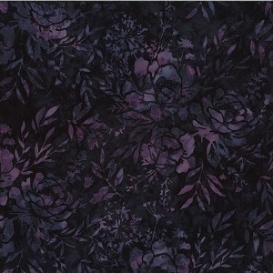 Bali Batik Mixed Floral Leaves W2578 46 Plum Hoffman 