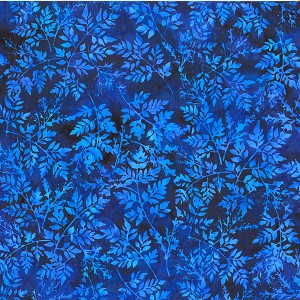 Bali Batik Packed Leaves W2579 17 Cobalt Hoffman 