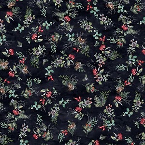 Winter Tales Digital W5392 A4 Black Sprigs Hoffman 