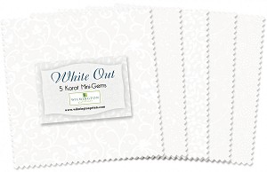 White Out 5 Inch Charm Pack Squares Wilmington Prints 