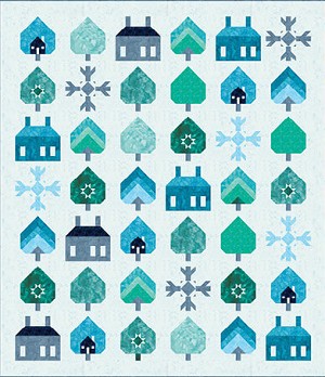 1895 Winter Homecoming Hand dyed Watercolor Batik Quilt Kit Hoffman 
