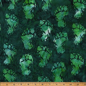 Bigfoot Footprint Bali Batik X2642 60 Hunter Hoffman 
