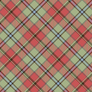 Joyful Winter Digital Y3815 55 Diagonal Plaid Multi Color Clothworks 