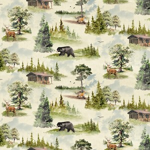 Back Country Y3854 58 Light Butter Digital Scenic Toile Clothworks 