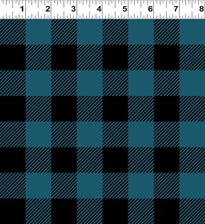 Quilt Minnesota 2024 Y4183 104 Teal Digital Plaid Clothworks 