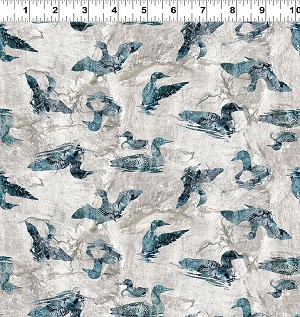 Quilt Minnesota 2025 Digital Loons Y4502 105 Dark Teal Clothworks 